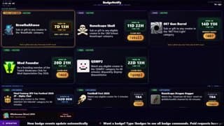 🚨 24/7 Twitch Badge Tracker 🚨 | Type !badges To Request Your Desired Badge